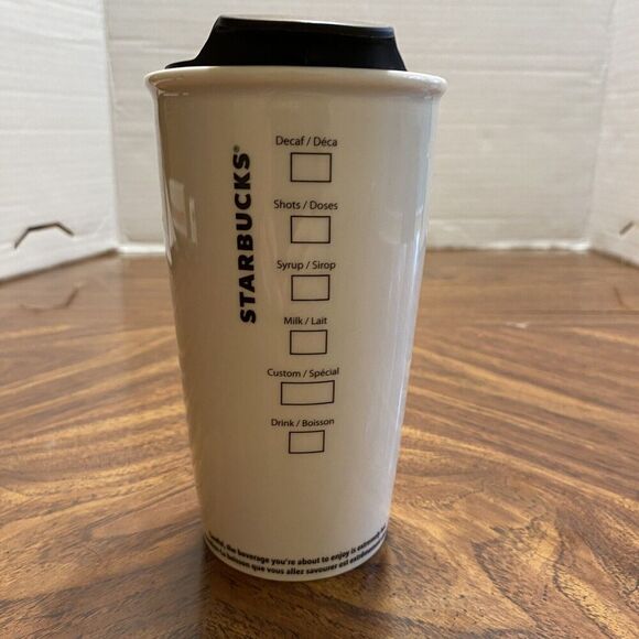 Starbucks 12oz Ceramic Travel Coffee Mug Tumbler With Lid 2011 Mermaid Siren - Picture 8 of 8